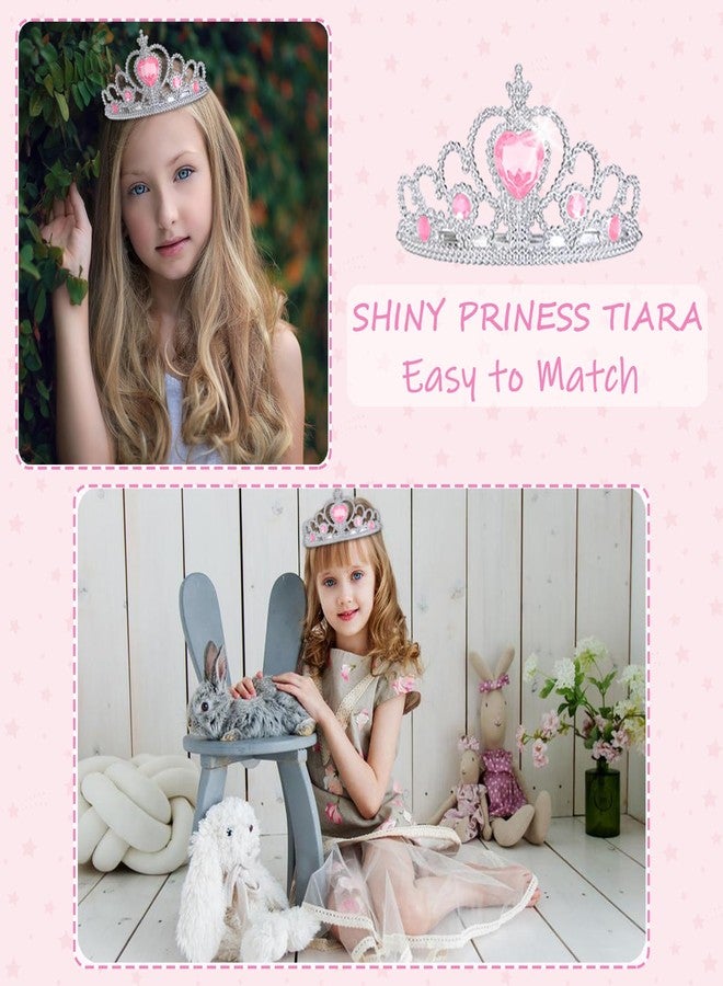 WOXVM Princess Cape Elsa Cape for Girls with Crown Sequins Tulle Elsa Dress Up for Christmas Birthday Party - Image 3